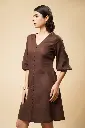 LINEN BROWN ONE PIECE